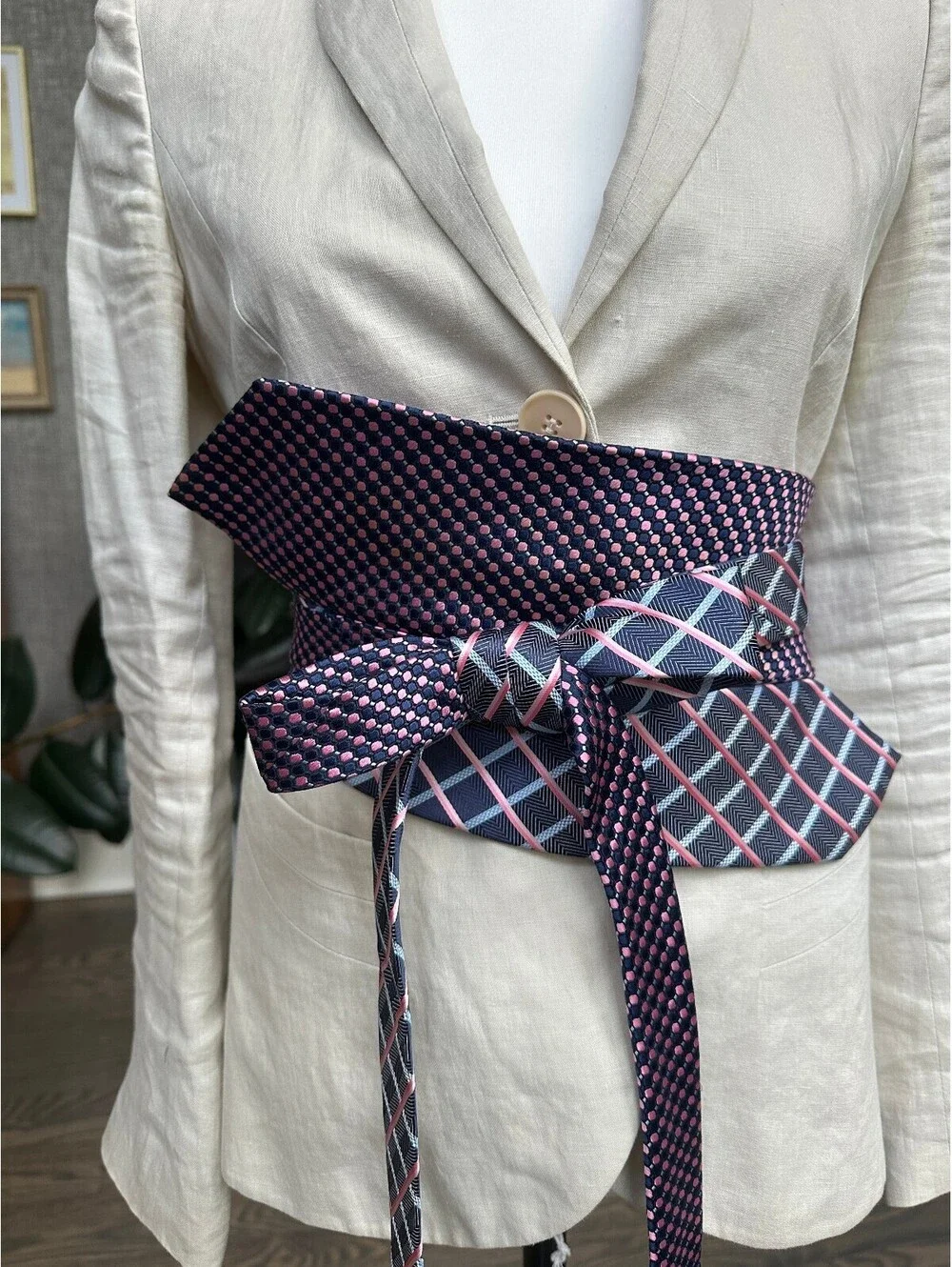 Upcycled Silk Obi Belt | Corset Style Wrap | OOAK | OS